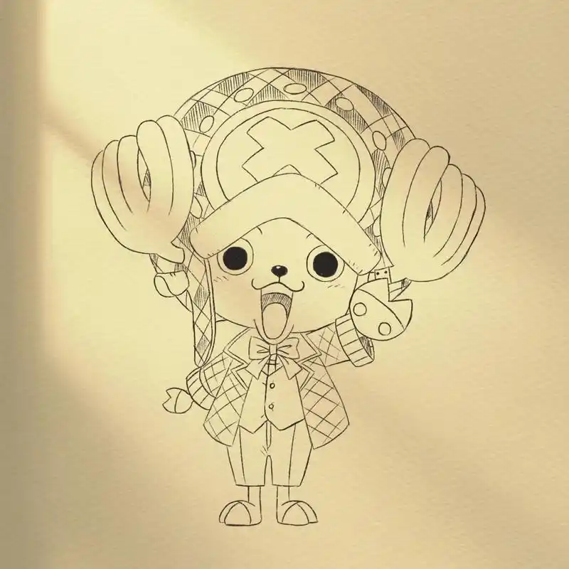 97简笔画|乔巴(内附步骤图) 61 虽然长路漫漫,但我们还是满怀期待