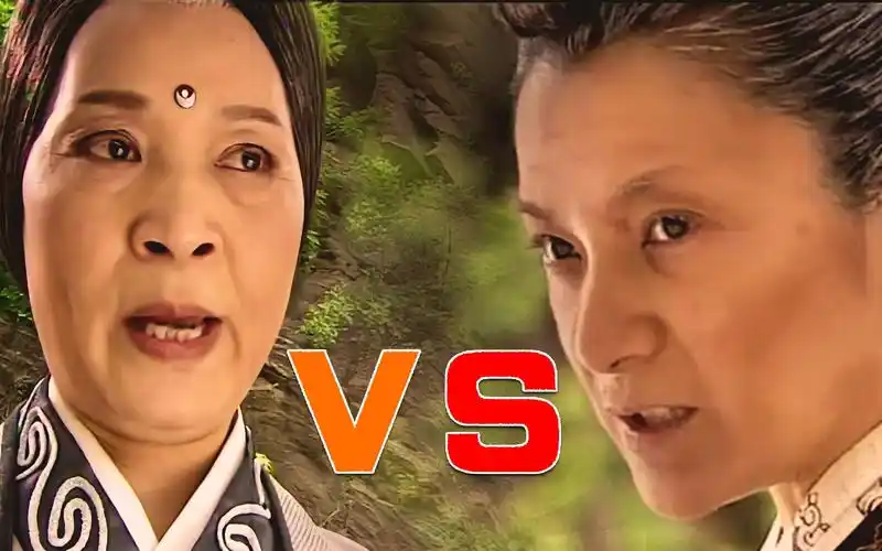 金花婆婆公然挑衅郭襄传人不料倚天剑一出珊瑚拐杖被一剑斩断