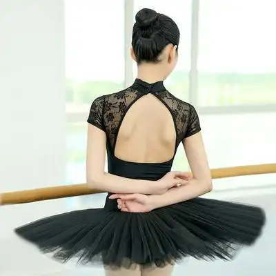 成人茉莉舞蹈服挂体操服女连体练功镂空大背形体芭蕾舞服