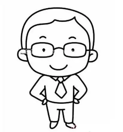 爸爸简笔画爸爸简笔画简单又帅气