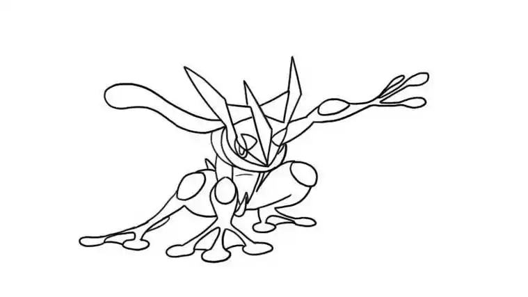 甲贺忍蛙简笔画简单又漂亮如何画一只甲贺忍蛙 精灵宝可梦简笔画甲贺