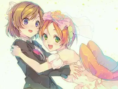 动漫 二次元 同人 lovelive 百合 小泉花阳 星空凛