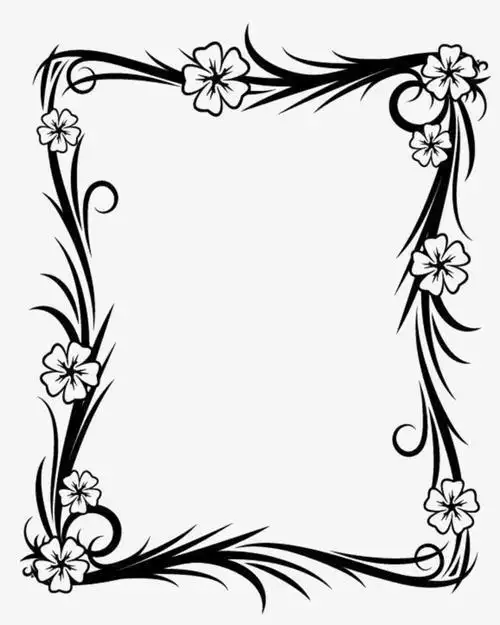 竖向边框简笔画