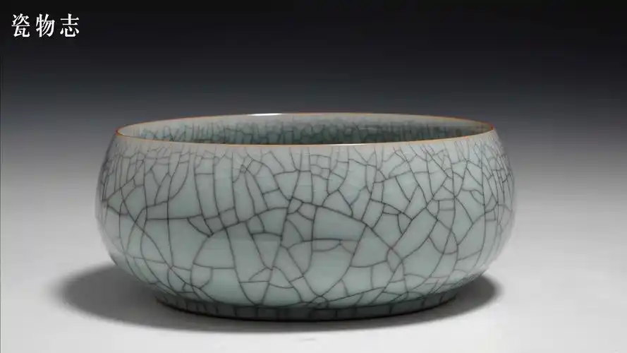 龙泉青瓷哥窑粉青釉冼