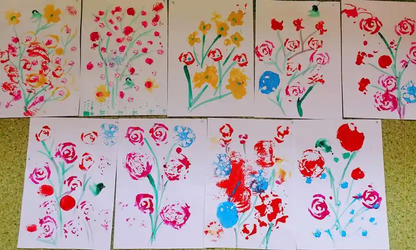 小一班——蔬菜拓印画