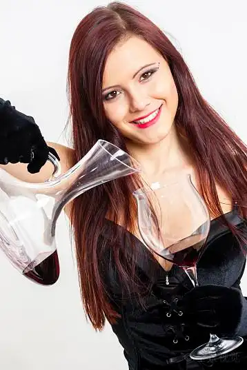 年轻,女人,头像,红酒杯,玻璃瓶_高清图片_全景视觉