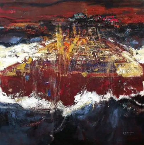 陈明华   红船1 图录号: 88 年代: - 艺术家: 陈明华 材质: 布面油