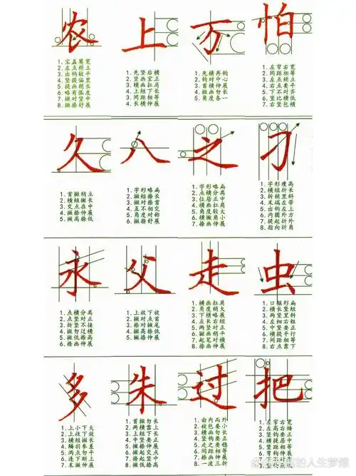 硬笔楷书基本笔画字帖来喽99