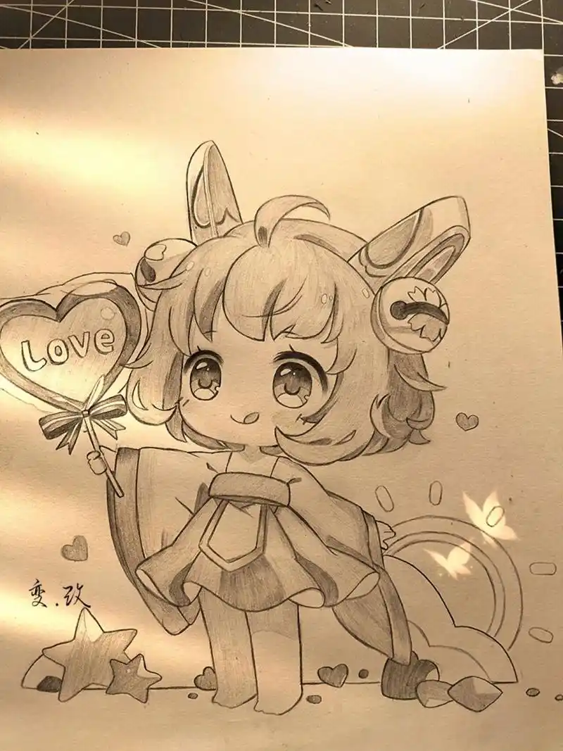 这次画的蔡文姬越看越可爱 这么可爱的蔡文姬打一下应该会哭很久吧