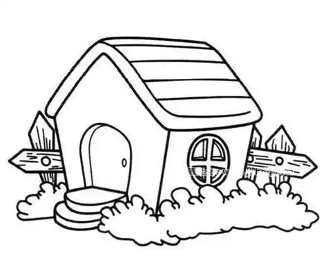 中的房子简笔画森林小木屋简笔画建筑房子彩色画法怎么画简笔画教程