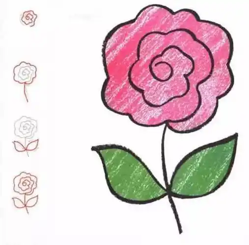 花朵的简笔画,简单又可爱!