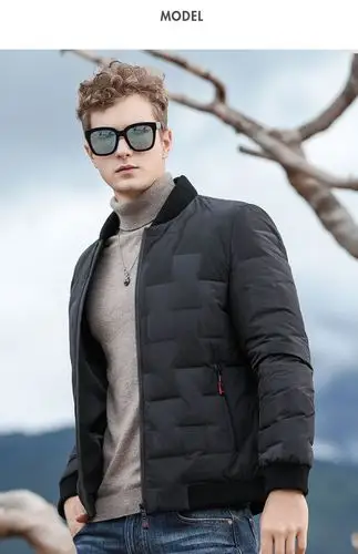 雪中飞短款羽绒服男2019秋冬百搭潮流男士休闲防寒保暖棒球领外套_找