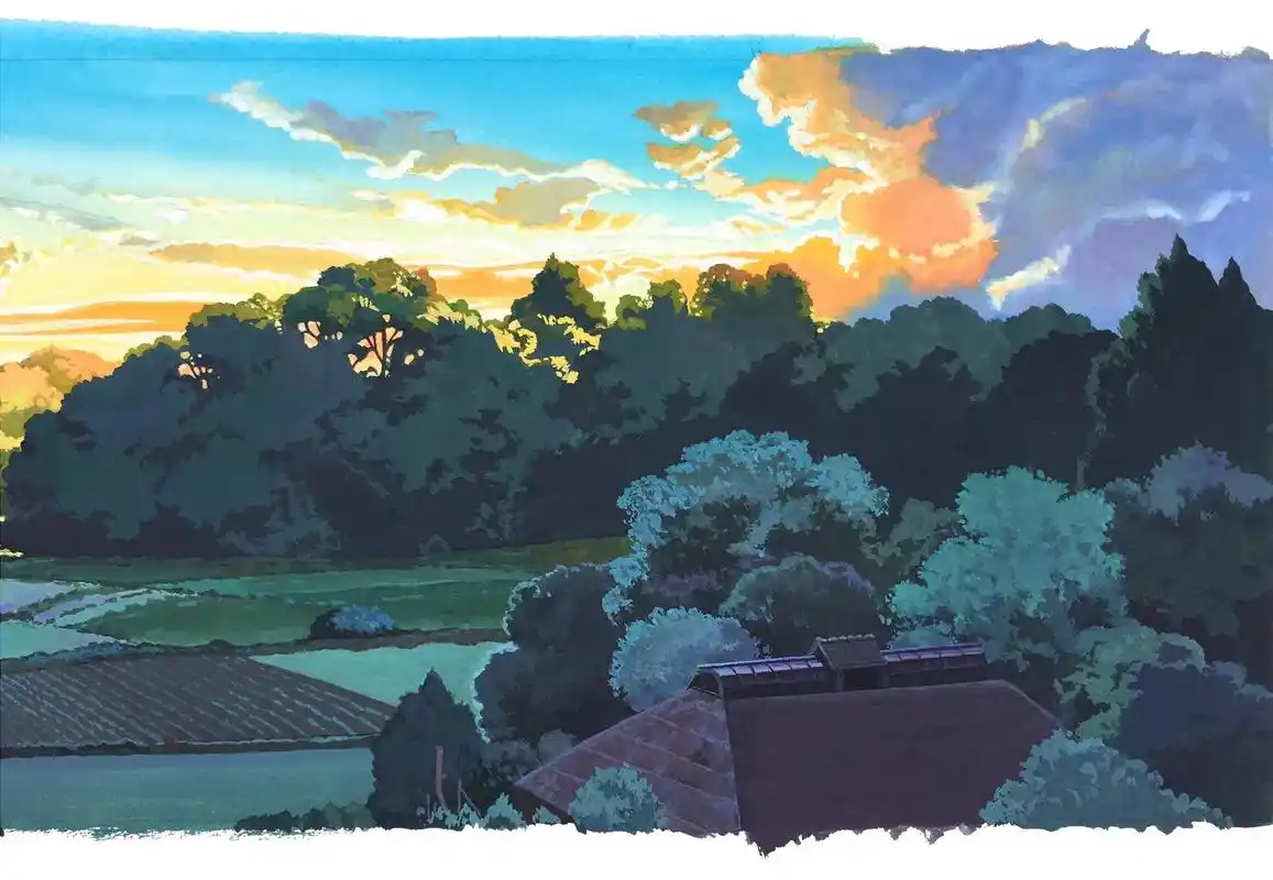 龙猫.#宫崎骏的夏天 #治愈画风 #不透明水彩 #画画 #宫 - 抖音