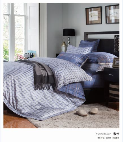 晚安家纺2015年新款米索长绒棉床单四件套床单被套枕套床上用品