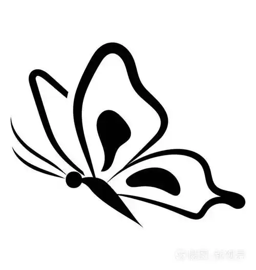 飞行蝴蝶符号图标设计