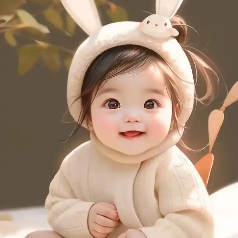 大眼萌娃,可爱女宝头像.