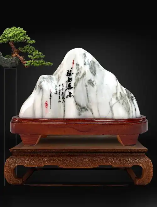 靠山石办公室泰山石敢当补角天然风水原石奇石观赏石靠山石办公室家居