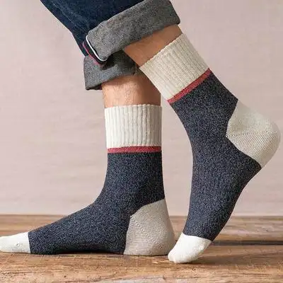 男袜子纯棉全棉防臭春秋冬季中筒男士袜子复古潮流长筒袜男ins潮