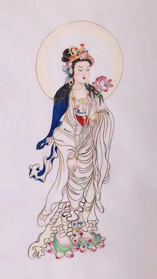 青年画家郝思思笔下的观音三十二法相