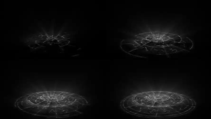 【4k】【带通道】白色12星座魔法阵