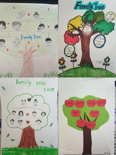 这是我们画的家庭成员的family  tree,通过我的绘制,你是不是对我们