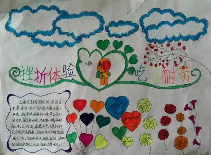 挫折体验,吃苦耐劳手抄报图片_小学生手抄报