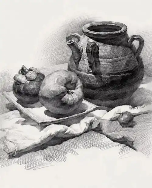 素描静物的天花板作品应该长啥样 ?细腻到不敢相信 !