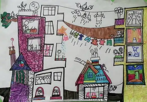 梦想家园/少儿绘画作品/儿童画/网络美术馆_中国少儿美术教育网