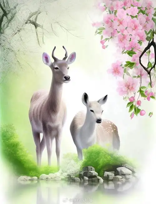遇见灵鹿,福鹿双全,吉祥兮!