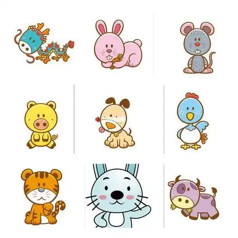 十二生肖的漫画头像简笔画