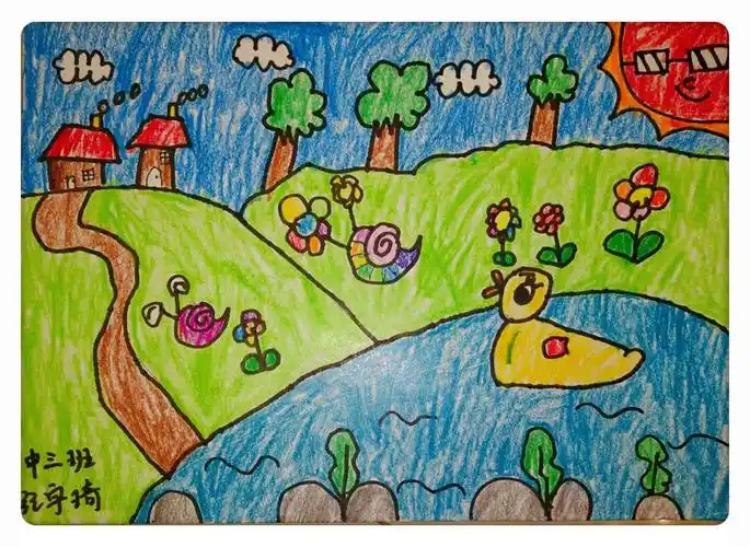 中三班主题画《我眼中的春天》