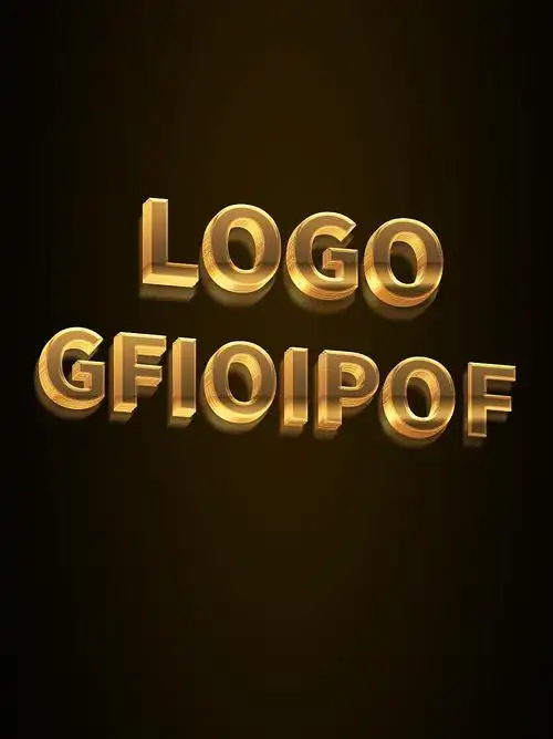金色金属字体设计