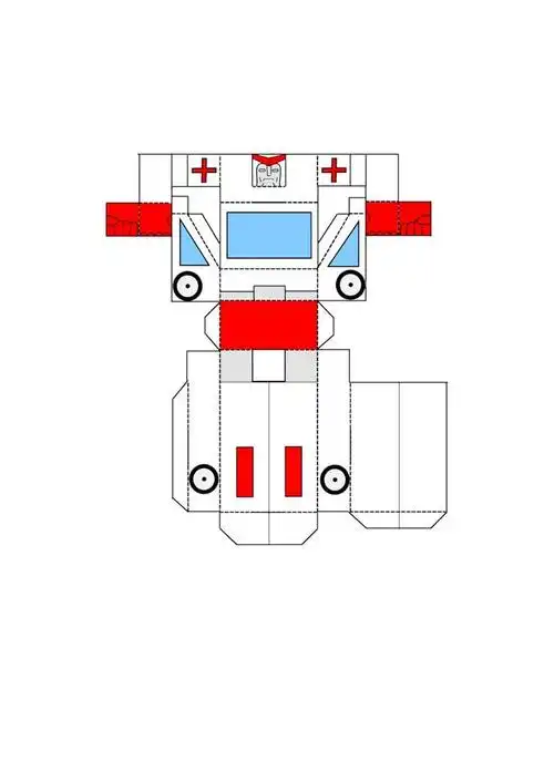昨天发的q版纸模变形金刚,其他版本的图纸免费送啦!