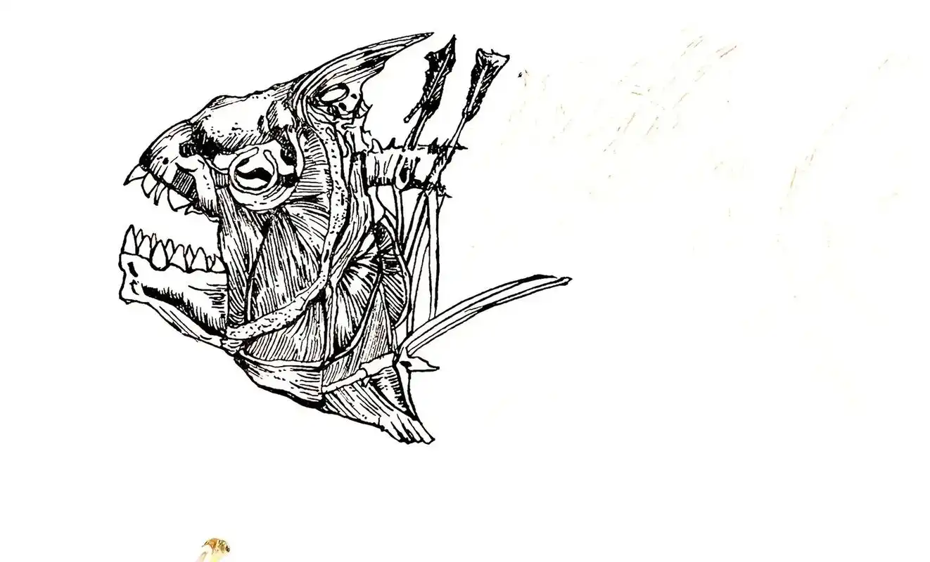 一条鱼.#临摹 #手绘 #黑白线描画 - 抖音