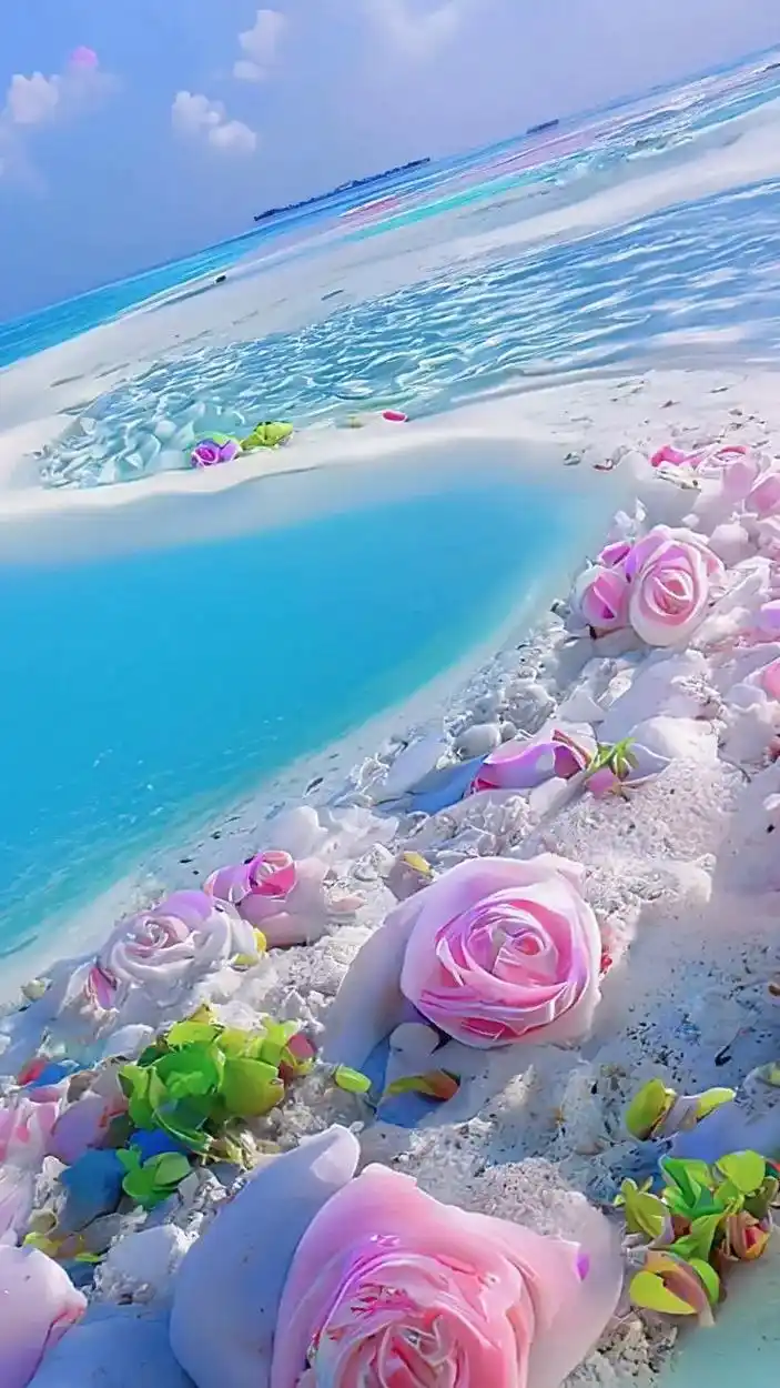 浪漫的海边花.遇到海边最浪漫的花,当然一定要分享 #ai绘画 - 抖音