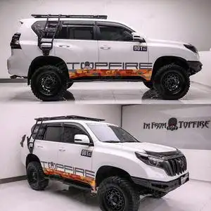 topfire顶火普拉多车贴拉花迷彩酷路泽霸道改装贴纸车身贴花彩条