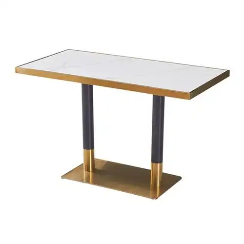 港式冰室桌子带柜筒储物型人造石餐桌