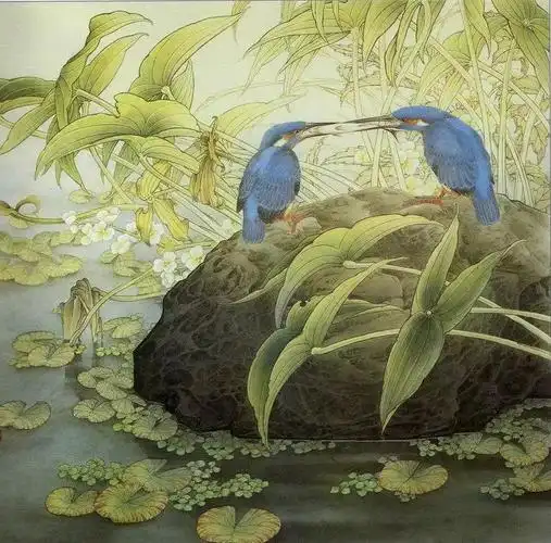 万一工笔花鸟作品赏析