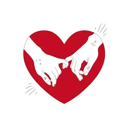 手牵手爱心手牵手元素情人节png素材