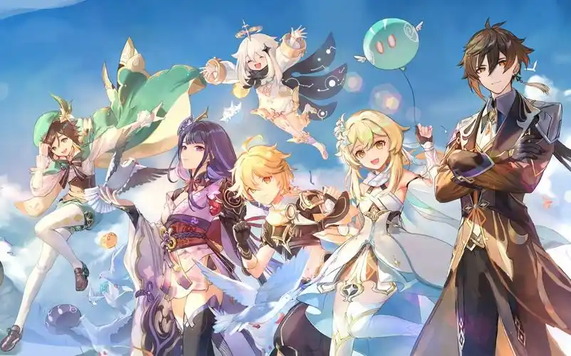 【原神/4k】一周年全家福动态壁纸《韶光抚月》_原神