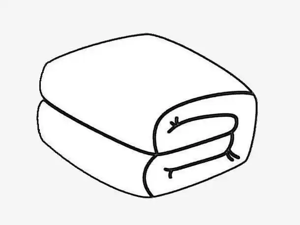 小女孩折被子的简笔画