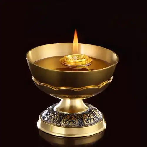 供灯油灯圆通佛堂液体酥油纯铜长明灯佛前食用酥油灯