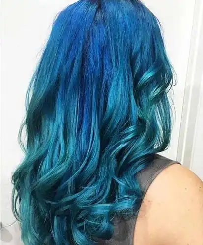 20款女生蓝色渐变发型|蓝色|头发|渐变_新浪新闻