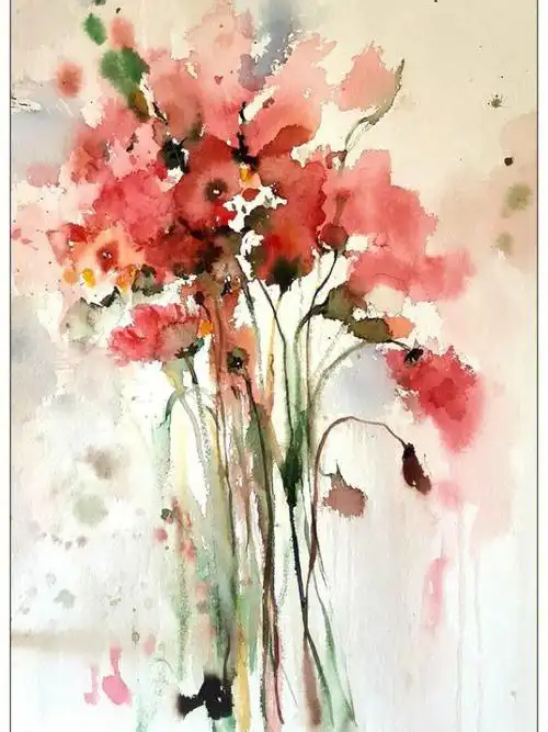 绘画水彩花卉作品