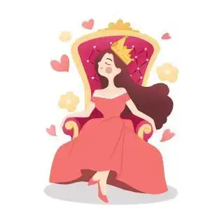 卡通女王节元素