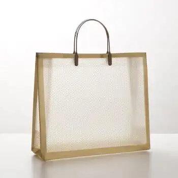 透明pvc包装手提袋服装店购物袋衣服女装礼物袋礼品袋子简约塑料袋