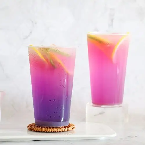 星空夏日饮品变色冷饮分层彩虹饮料