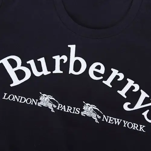burberry 巴宝莉 女款海军蓝logo图案棉质圆领短袖t恤 80029211 xs码