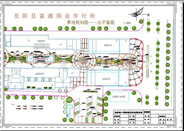 商业步行街景观规划总平面图