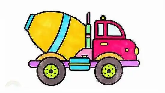 搅拌车简笔画 搅拌车简笔画图片大全